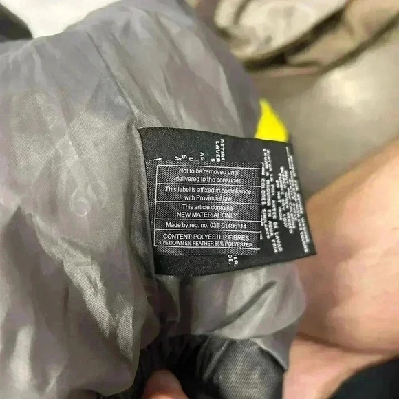 VERSACE 1969 SPORTIVO Big Boys Colorblock Down Jacket in Yellow & Black Sz 14/16 - Picture 9 of 11